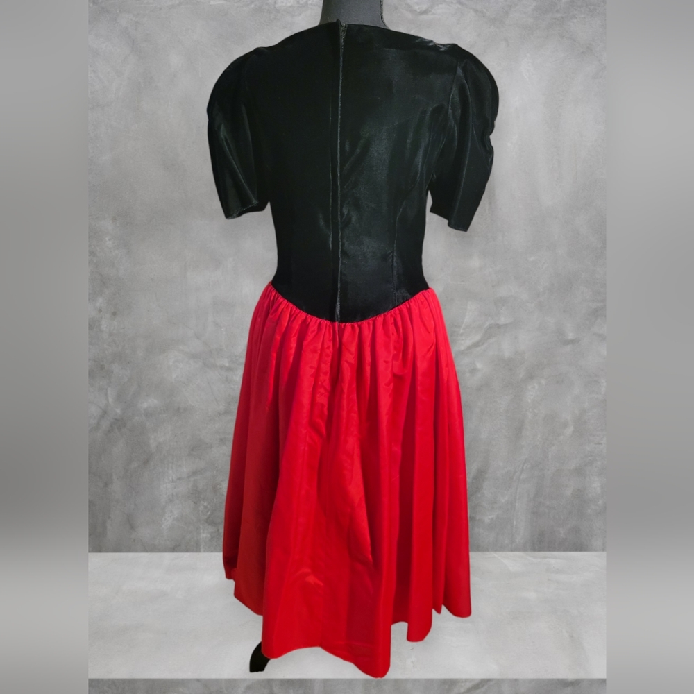 Jessica McClintock Vintage (1980's) Gunne Sax Velvet/Taffeta Size 11 … - Picture 2 of 8